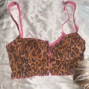 Urban Outfitters Leopard Crop Top